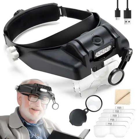 Bandeau loupe mains libres grossissement 14x